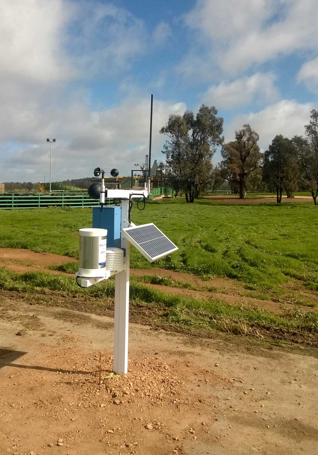 Feedlot Weather Station for Heat Stress Wind and Rain Monitoring
