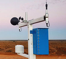 Weather Maestro Weather Station for calculating TWL on remote Mine site