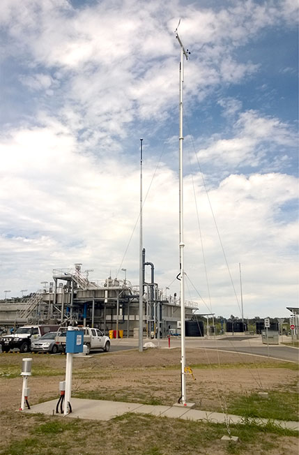 Weather Maestro Weather Station with 10 Metre Tilt Mast - Water Recycling Plant