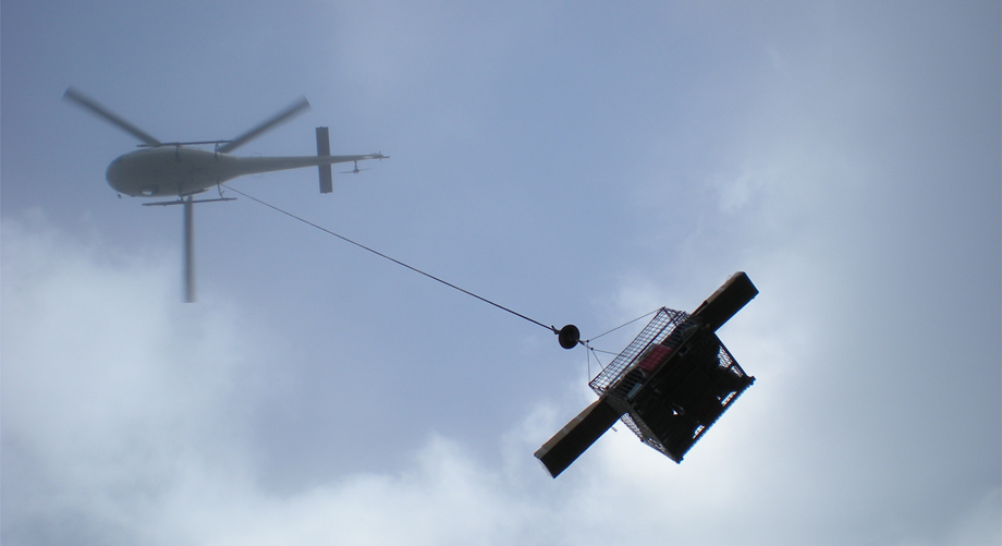 Air Lifting a Weather Maestro Weather Station to a Remote Mountain Peak